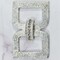 1 Yard Silver Rhinestone Accent Connector Buckle Applique for Clothing and Crafts